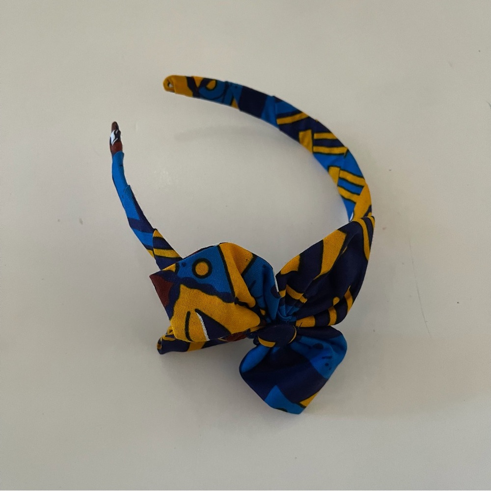 Handmade African Print Ankara Handmade  Red Multicolor Bow Detail Colorf…